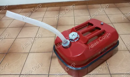 Bidon metalico rojo - Vista 2