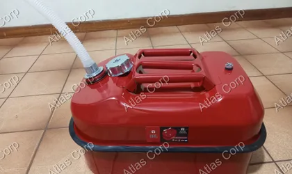 Bidon metalico rojo - Vista 3